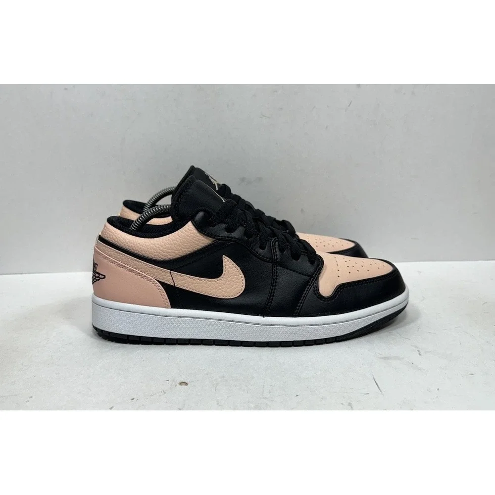 Nike Air Jordan 1 Low Crimson Tint Black Pink Men's Size 9 553558-034 Shoes